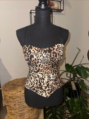 Leopard Print Bustier bodysuit